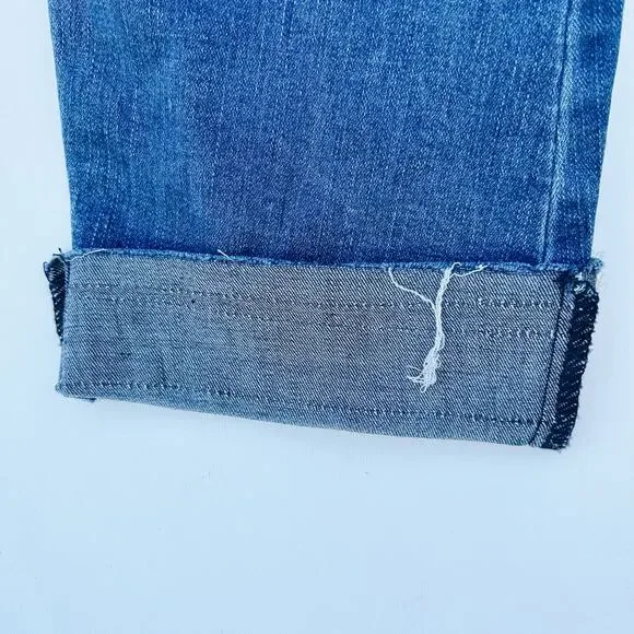 Mia Inspection Stretch Drop Crotch Harem Jeans Distressed 28 Medium Wash - Picture 6 of 9